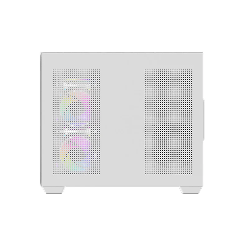 DarkFlash C285MP V2 Exquisite mATX PC Case Tempered Glass Panoramic Side Transparent (White)