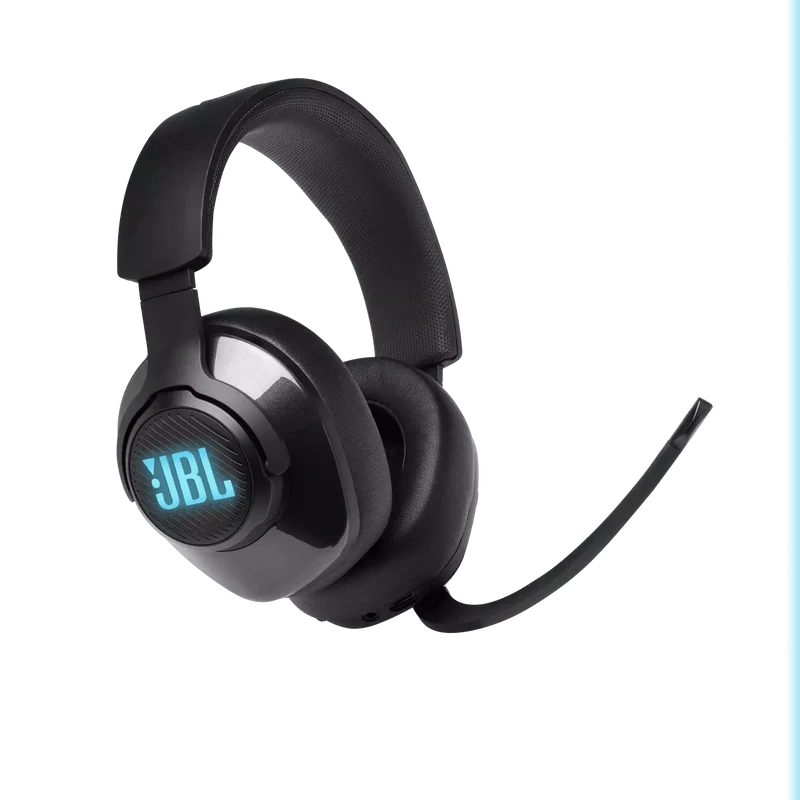 JBL Quantum 400 USB Over Ear Gaming Headset W/ Game Audio Chat Balance Dial (Black)