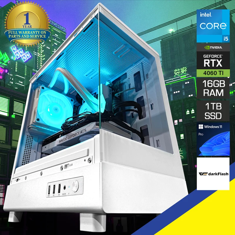 Sigma DB330M White Desktop Gaming PC | Intel i5 14400 | 16GB RAM | 1TB SSD | RTX 4060 Ti | Windows 11 Pro