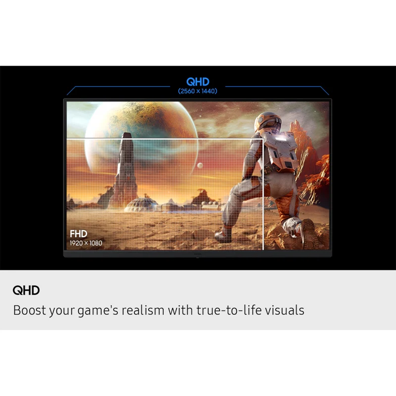 Samsung Odyssey G5 G53F LS27FG530EEXXP 27" QHD (2560x1440) 200Hz 1ms MPRT IPS Gaming Monitor with Tilt Adjustment (Black)