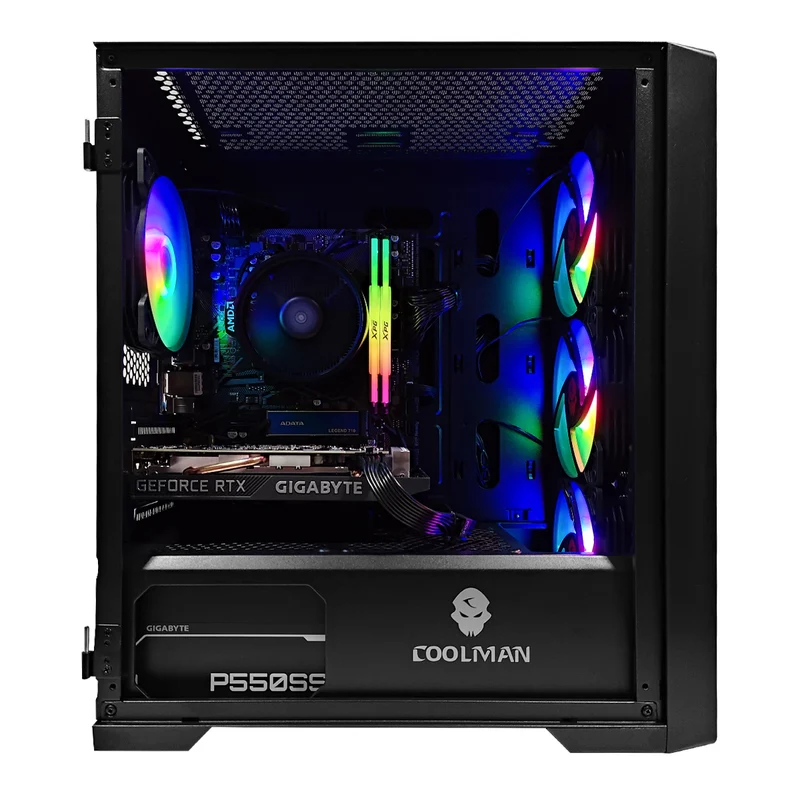 Powered by Gigabyte Campus Core Desktop Gaming PC | AMD Ryzen 5 5500 | 16GB RAM | 512GB SSD | RTX 3050 | Windows 11 Pro