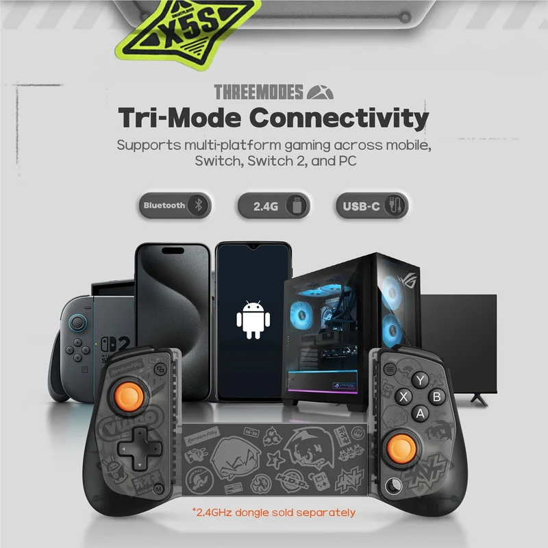 GameSir x Zenless Zone Zero X5S Wireless Game Controller for iOS / PC / Android / Switch (Black, White)
