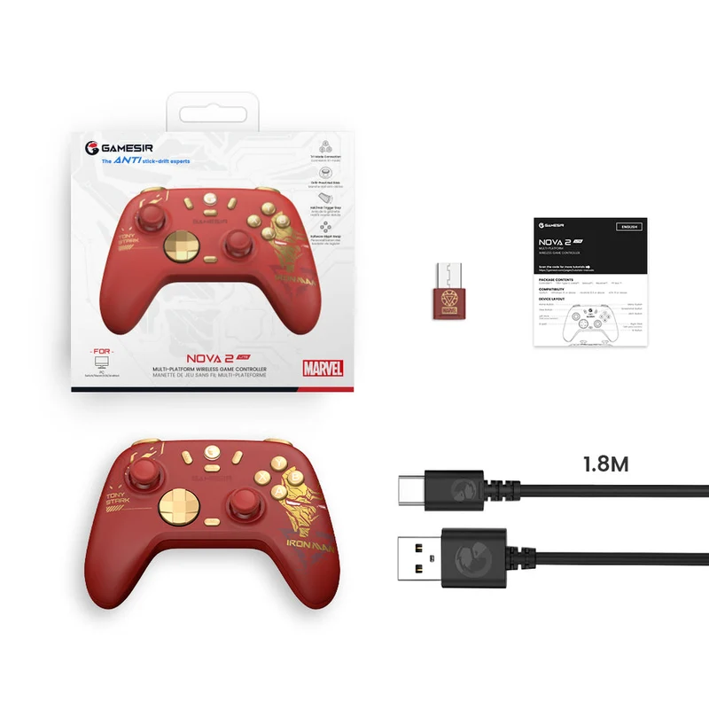 GameSir Nova 2 Lite Multiplatform Wireless Game Controller (Iron Man)