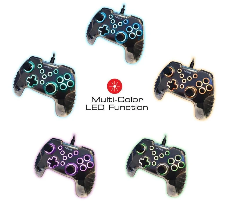 Nyko NSW Air Glow LED Fan-Cooled Wired Controller W/ Force Feedback Function Multicolor