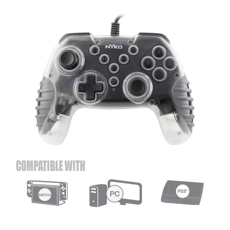 Nyko NSW Air Glow LED Fan-Cooled Wired Controller W/ Force Feedback Function Multicolor