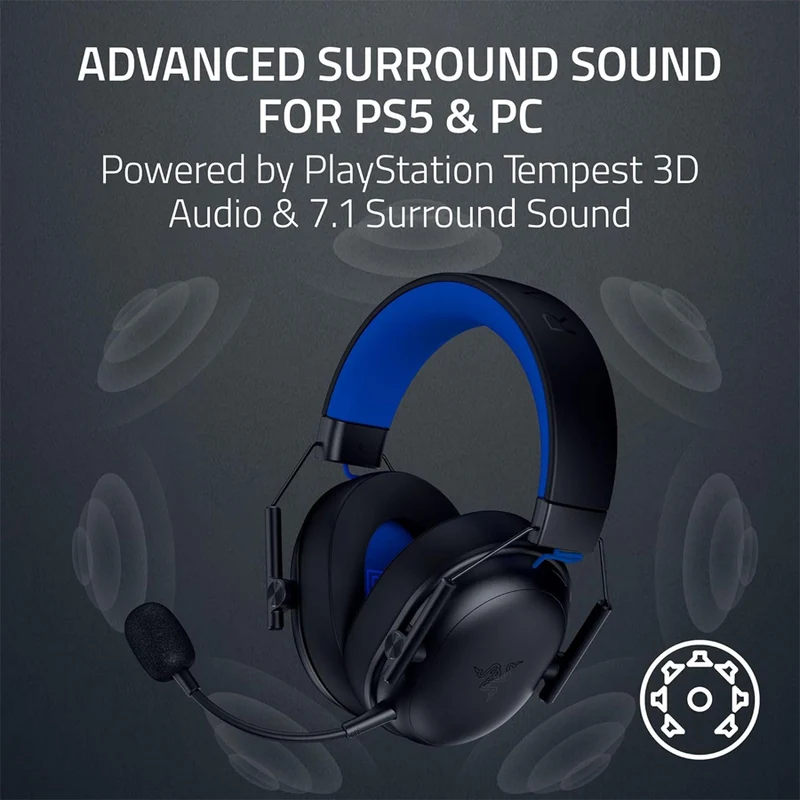 Razer BlackShark V3 X HyperSpeed Wireless Esports Headset for PlayStation (Black, White)