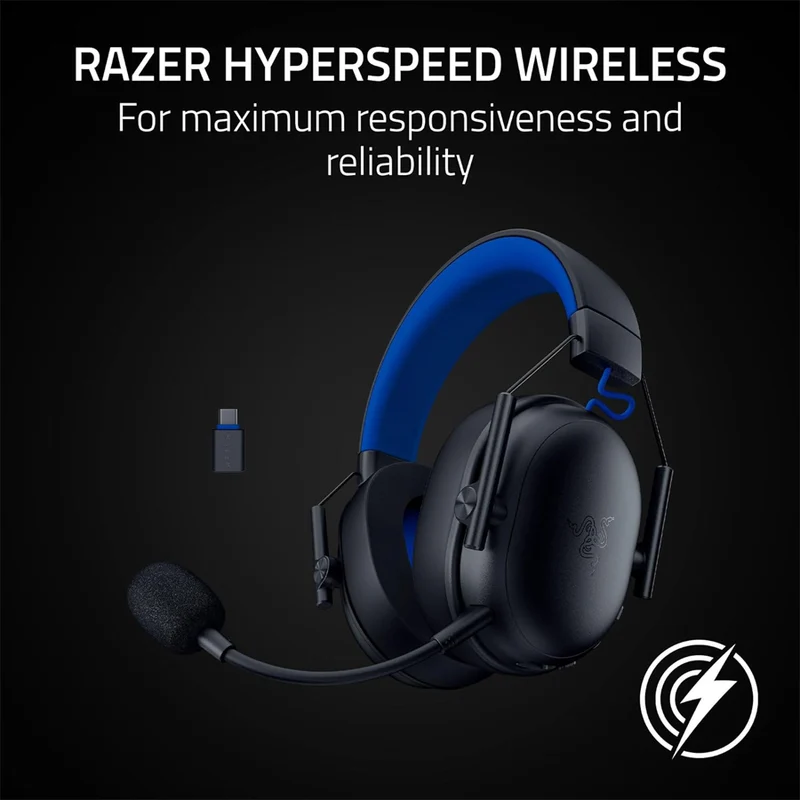 Razer BlackShark V3 X HyperSpeed Wireless Esports Headset for PlayStation (Black, White)
