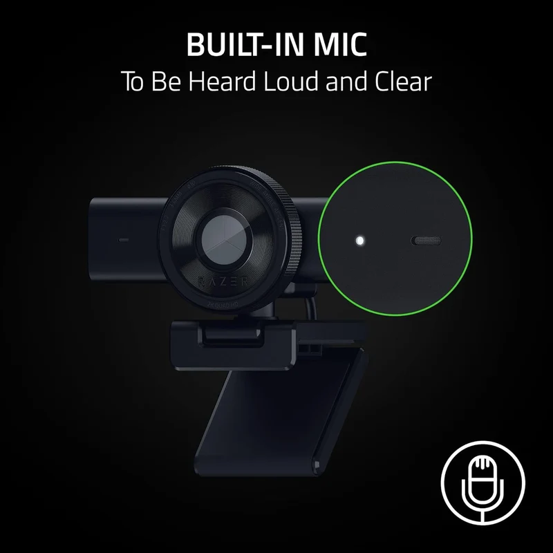 Razer Kiyo V2 X 1440p 60 FPS Webcam for Creators (Black, White, Quartz)