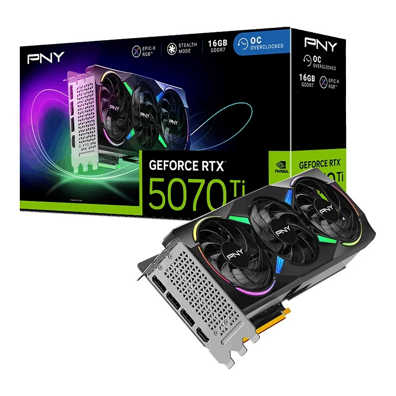 PNY GeForce RTX 5070 Ti Epic-X RGB 16GB GDDR7 Graphics Card (VCG5070T16TFXXPB1-O)