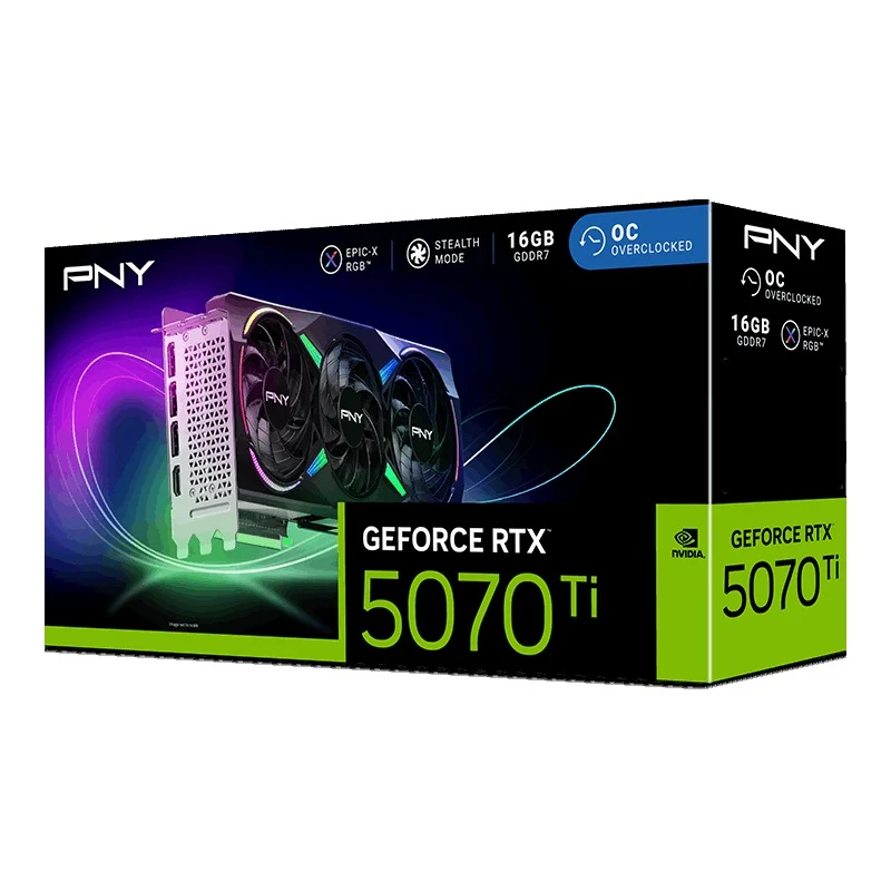 PNY GeForce RTX 5070 Ti Epic-X RGB 16GB GDDR7 Graphics Card (VCG5070T16TFXXPB1-O)