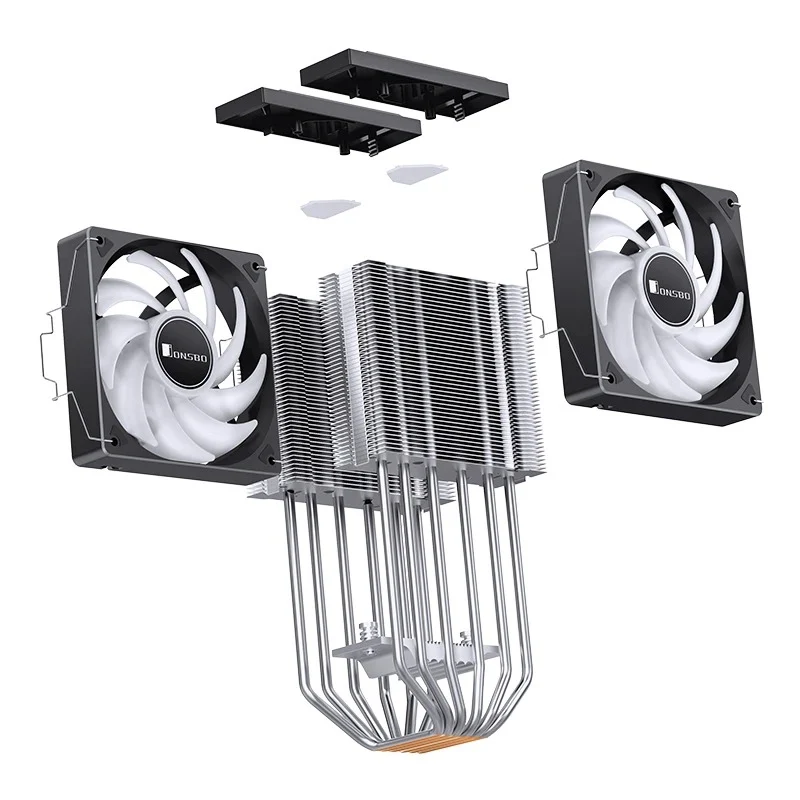 Jonsbo CR-3000E ARGB 120MM Dual-Fan / Dual-Tower CPU Cooler (Black)
