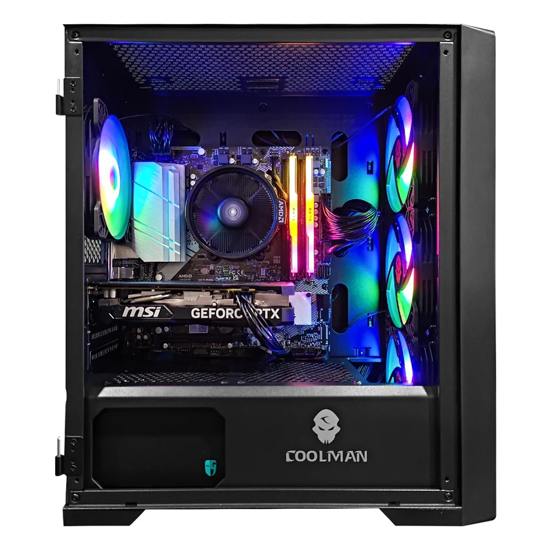 Alpha Ruby Black Gaming PC AMD Ryzen 5 5600 | 32GB RAM | 512GB SSD | RTX 4060 | Windows 11 Pro