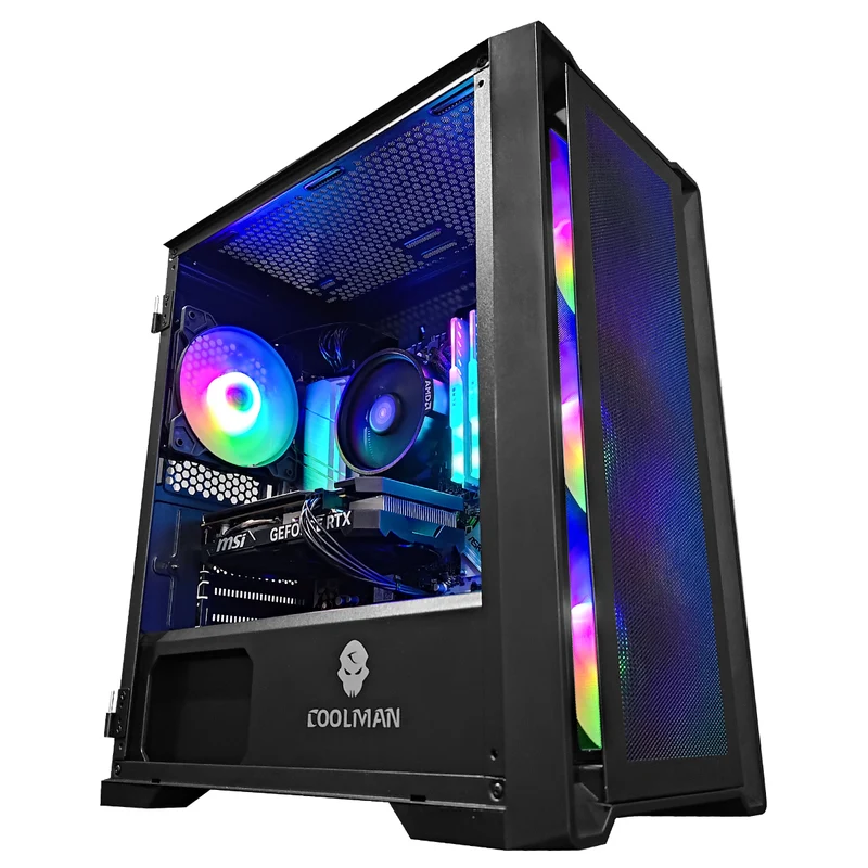 Alpha Ruby Black Gaming PC AMD Ryzen 5 5600 | 32GB RAM | 512GB SSD | RTX 4060 | Windows 11 Pro