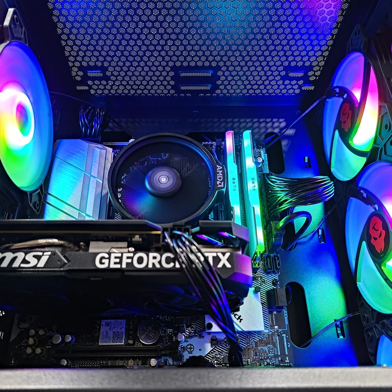 Alpha Ruby Black Gaming PC AMD Ryzen 5 5600 | 32GB RAM | 512GB SSD | RTX 4060 | Windows 11 Pro