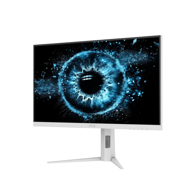 AOC Q27G4SL/WS/69 27" QHD (2560x1440) 320Hz 0.3ms MPRT/1ms GTG Fats IPS Circular Polarized Gaming Monitor with Tilt, Height, Swivel & Pivot Adjustment (White/Silver)