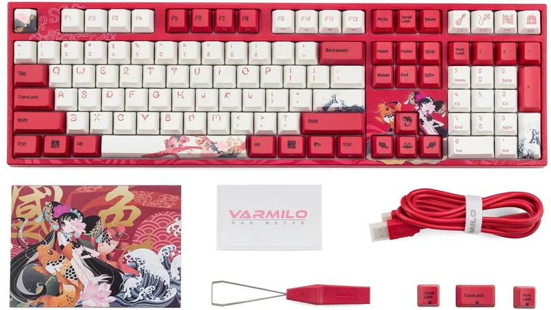 Varmilo VEM108 Koi Mechanical Keyboard (Varmilo EC Rose V2) (A36A039B0A3A01A034)
