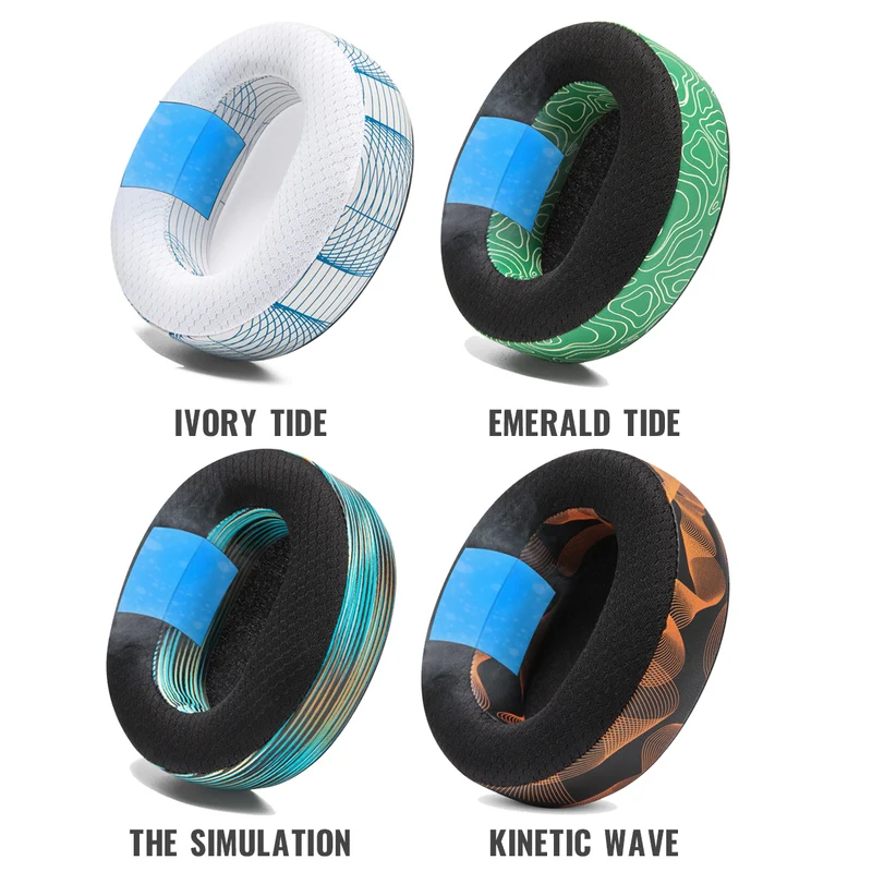 Wicked Cushions WC FreeZe - Hybrid Cooling Gel Earpads for Audeze Maxwell (Emerald Tide, Ivory Tide, The Simulation, Kinetic Wave)