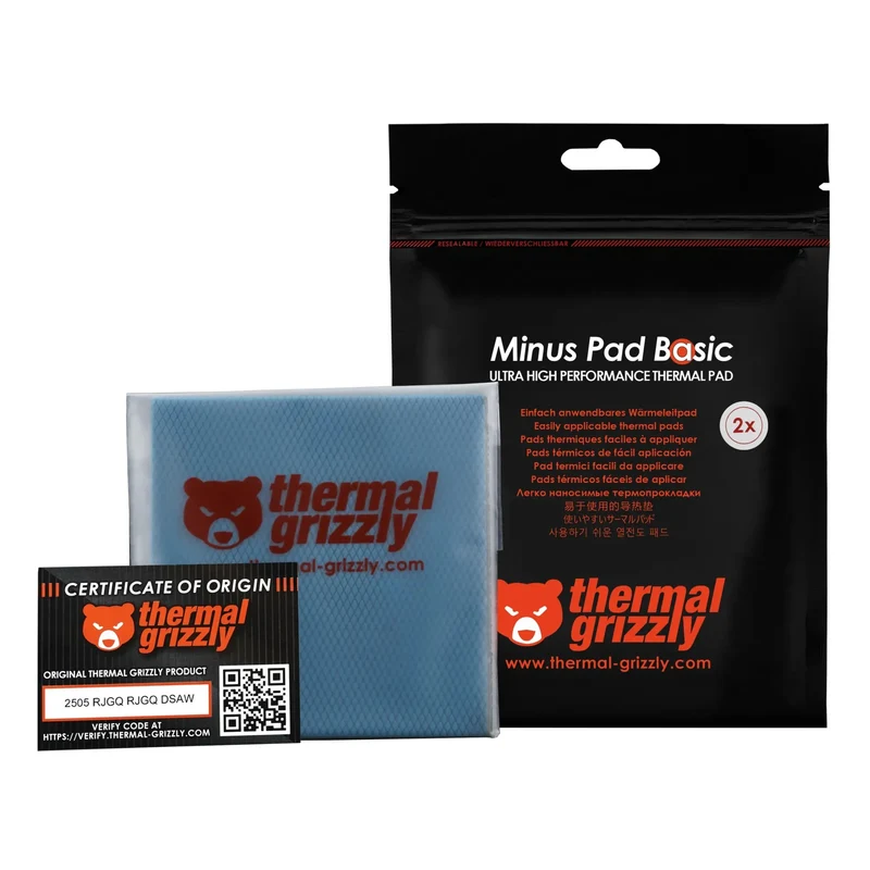 Thermal Grizzly Minus Pad Basic - 100x100x1.0mm 2 pcs. (TG-MP-B-100-100-10-2)