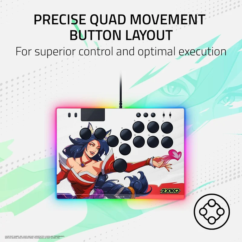 Razer Kitsune All-Button Optical Arcade Controller for PS5 & PC (2XKO Ed.)