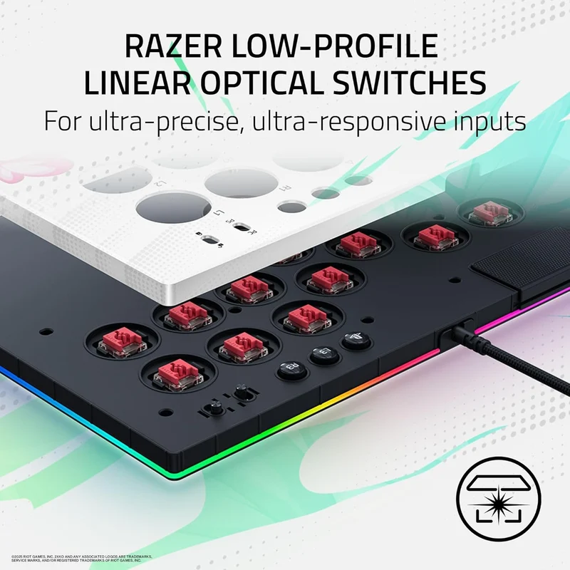 Razer Kitsune All-Button Optical Arcade Controller for PS5 & PC (2XKO Ed.)