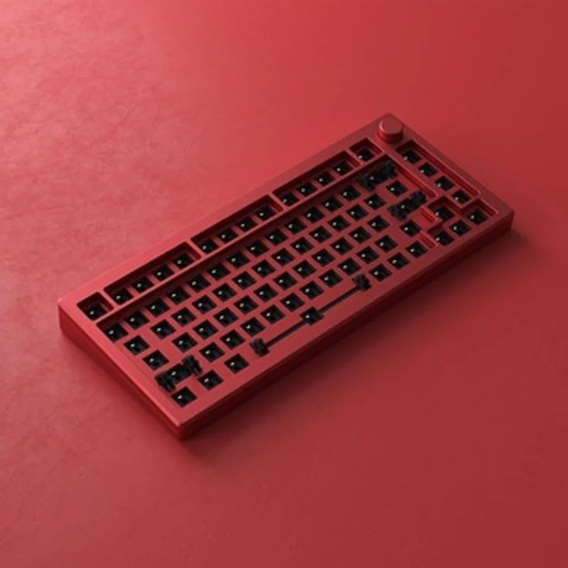 Akko MOD007 V2 RGB Hot-Swappable Mechanical Keyboard DIY Kit with Gasket Mount Structure (Red)
