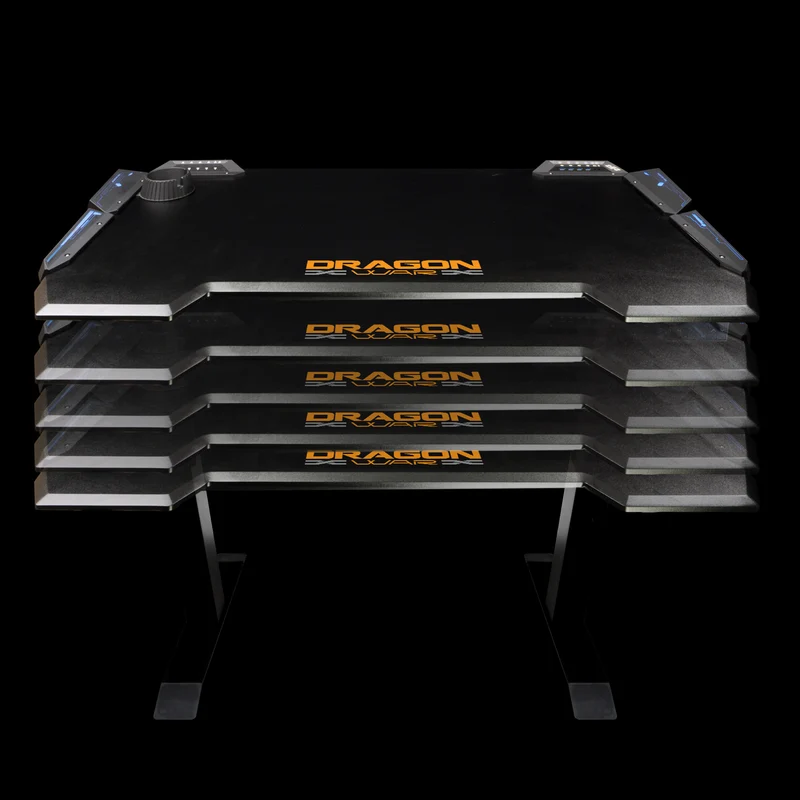 Dragonwar Height Adjustable RGB Light Effect Gaming Desk 3 Fold (GT-007)