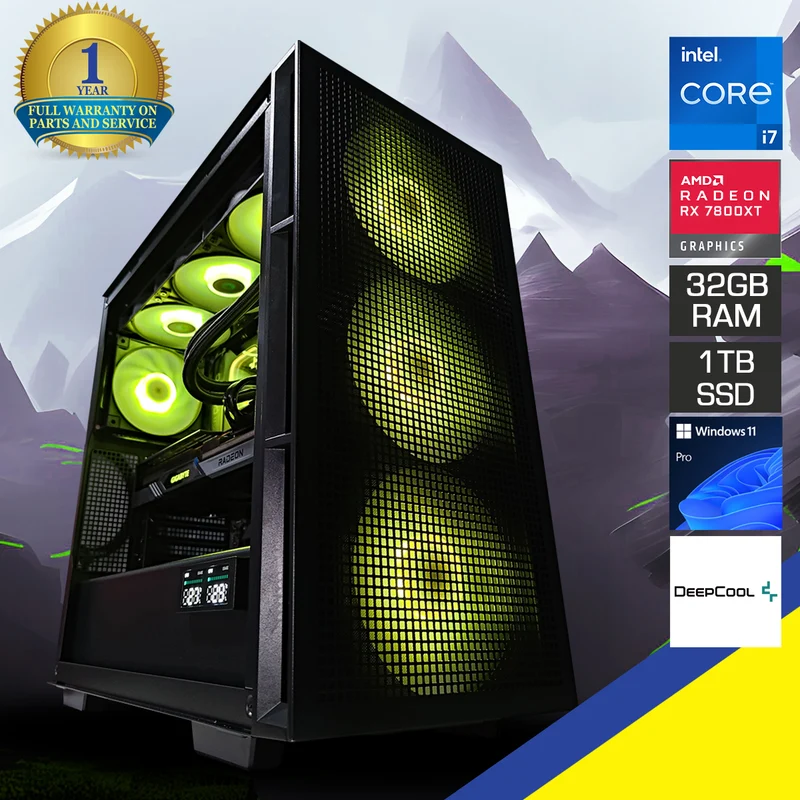 Sophos CH560 Black Desktop Gaming PC | Intel i7 14700F | 32GB RAM | 1TB SSD | RX 7800 XT | Windows 11 Pro