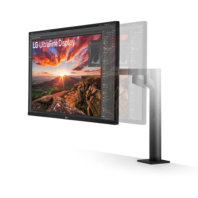 LG 32UN880K-B 31.5" 4K UHD (3840x2160) 60Hz 5ms GTG Ergo IPS USB-C Monitor With C-Clamp, Tilt, Height, Swivel, Pivot Adjustment