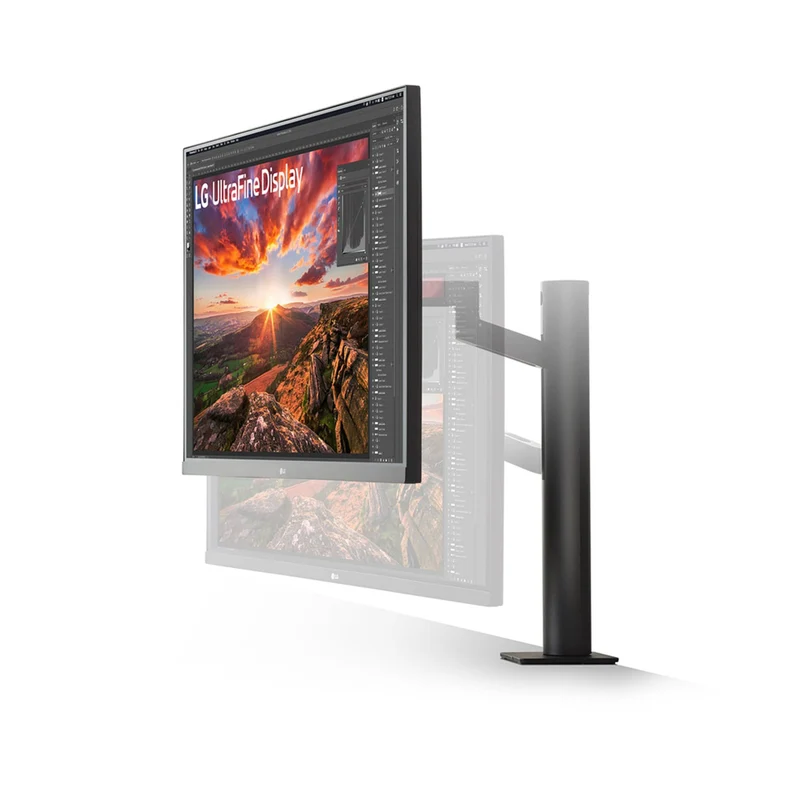 LG 32UN880K-B 31.5" 4K UHD (3840x2160) 60Hz 5ms GTG Ergo IPS USB-C Monitor With C-Clamp, Tilt, Height, Swivel, Pivot Adjustment