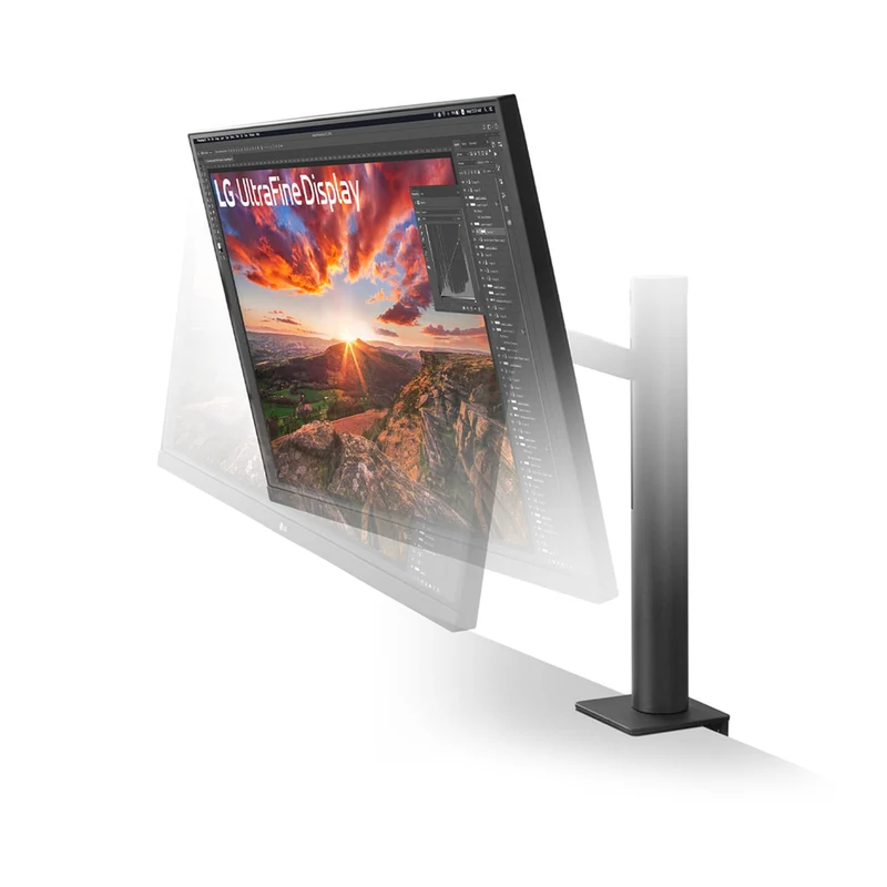LG 32UN880K-B 31.5" 4K UHD (3840x2160) 60Hz 5ms GTG Ergo IPS USB-C Monitor With C-Clamp, Tilt, Height, Swivel, Pivot Adjustment