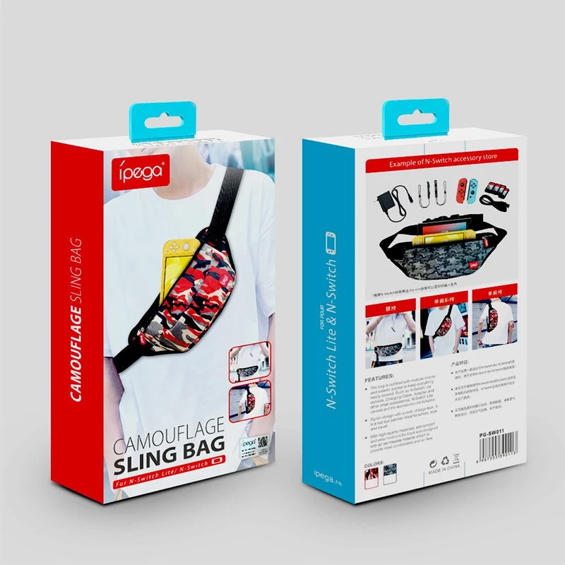 IPEGA CAMOUFLAGE SLING BAG FOR N-SWITCH LITE/N-SWITCH (RED) (PG-SW011)