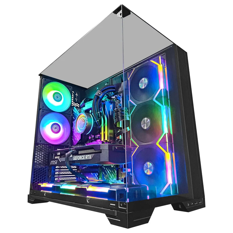 Ultra O11 Vision Black Desktop Gaming PC | AMD Ryzen 7 9800X3D | 64GB RAM | 2TB SSD | RTX 5080 OC | Windows 11 Pro