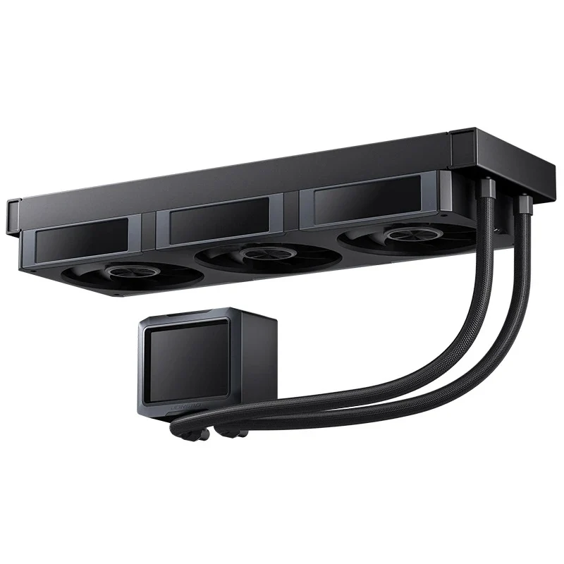 Jonsbo TF3-360SC 360MM AIO Liquid CPU Cooler w/ 3 x 3.38" Fan LCD Displays & 3.5" Pump Block LCD Display (Black, White)