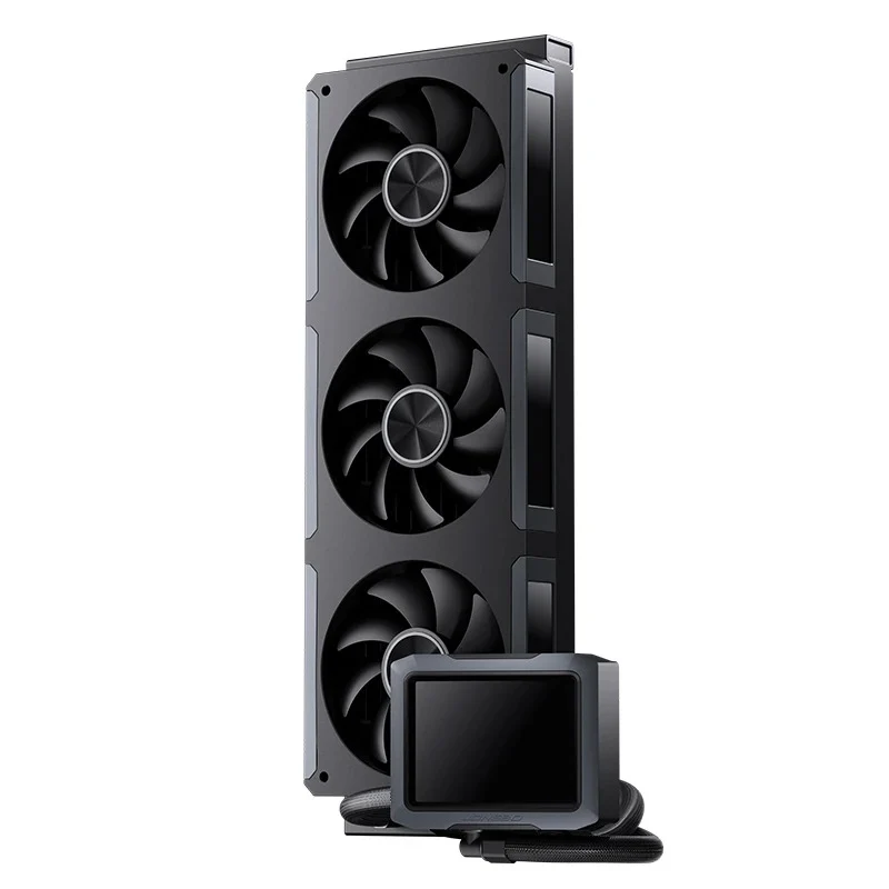 Jonsbo TF3-360SC 360MM AIO Liquid CPU Cooler w/ 3 x 3.38" Fan LCD Displays & 3.5" Pump Block LCD Display (Black, White)