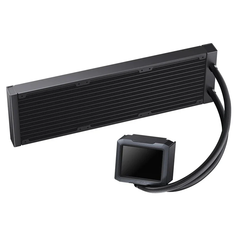 Jonsbo TF3-360SC 360MM AIO Liquid CPU Cooler w/ 3 x 3.38" Fan LCD Displays & 3.5" Pump Block LCD Display (Black, White)