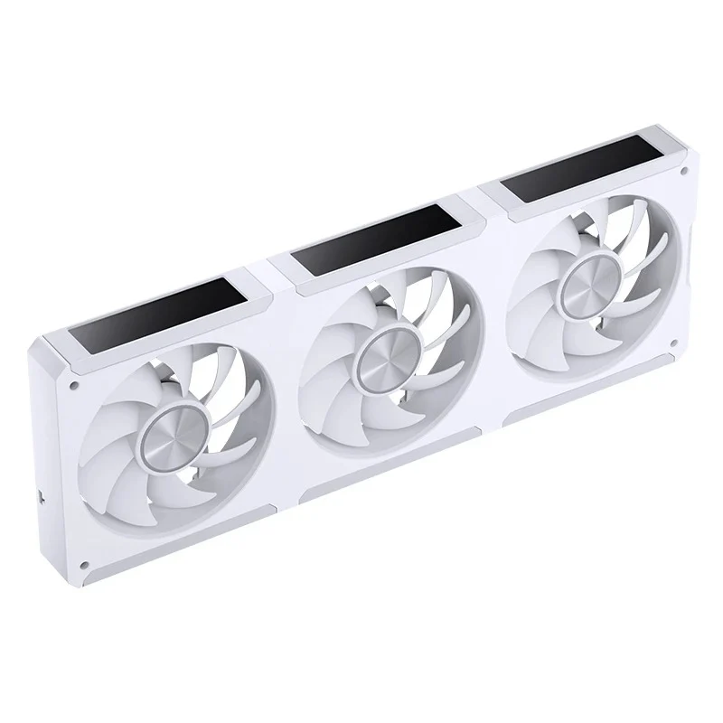 Jonsbo TF3-360SC 360MM AIO Liquid CPU Cooler w/ 3 x 3.38" Fan LCD Displays & 3.5" Pump Block LCD Display (Black, White)