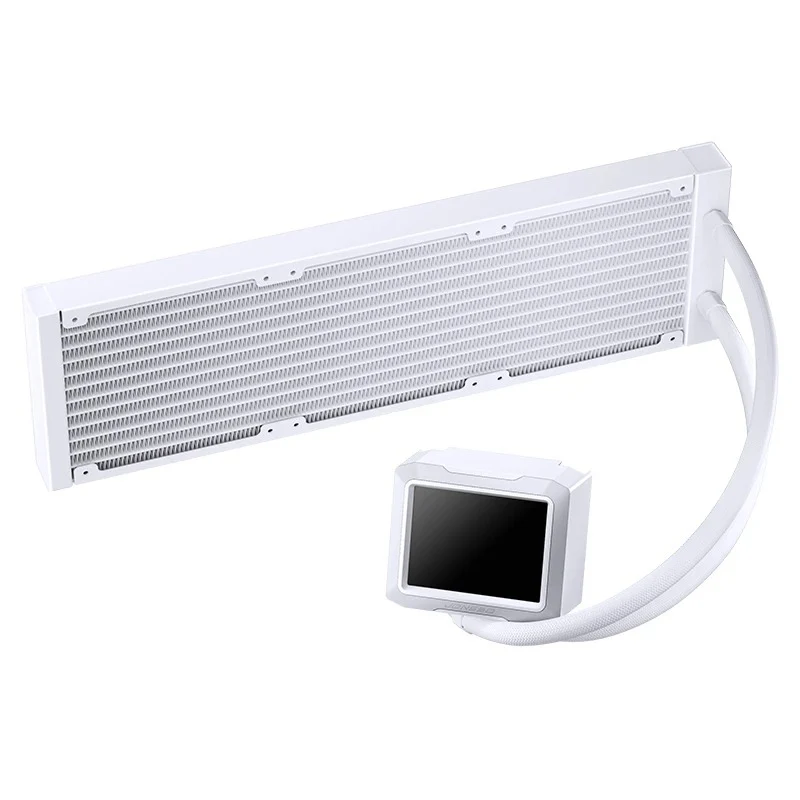 Jonsbo TF3-360SC 360MM AIO Liquid CPU Cooler w/ 3 x 3.38" Fan LCD Displays & 3.5" Pump Block LCD Display (Black, White)