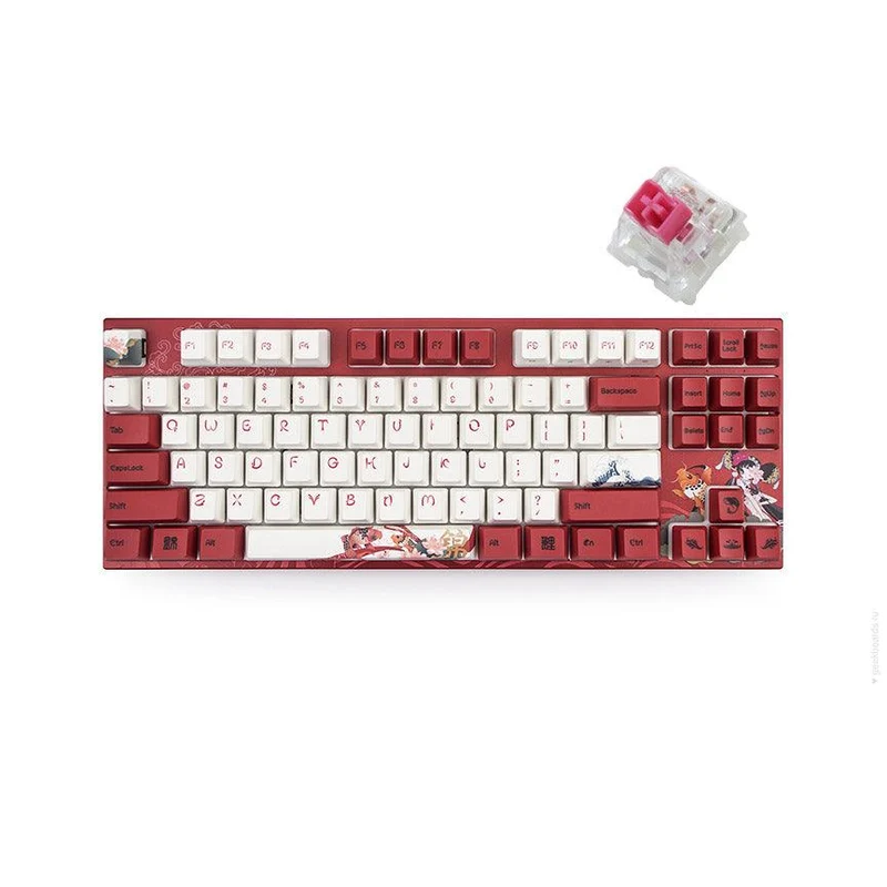Varmilo VEM87 Koi Mechanical Keyboard (Varmilo EC Rose V2) (A33A039B0A3A01A034)