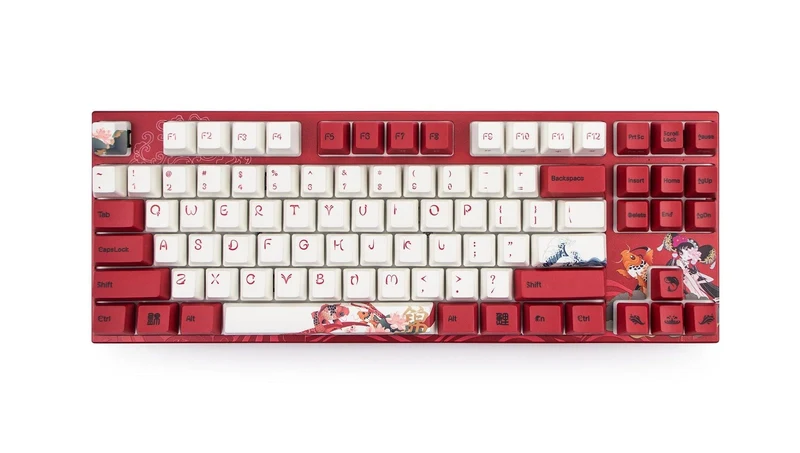 Varmilo VEM87 Koi Mechanical Keyboard (Varmilo EC Rose V2) (A33A039B0A3A01A034)