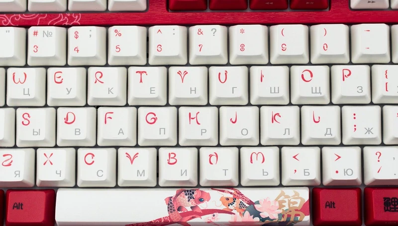 Varmilo VEM87 Koi Mechanical Keyboard (Varmilo EC Rose V2) (A33A039B0A3A01A034)
