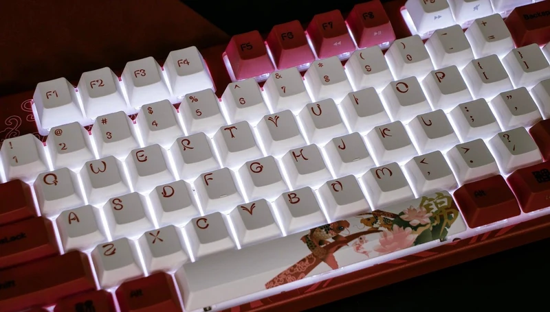 Varmilo VEM87 Koi Mechanical Keyboard (Varmilo EC Rose V2) (A33A039B0A3A01A034)