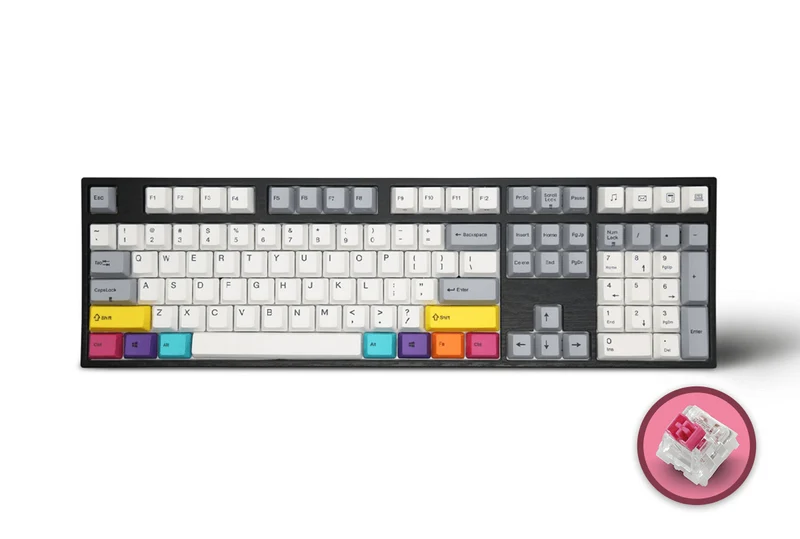 Varmilo VEM108 CMYK Mechanical Keyboard (Varmilo EC ROSE V2) (A36A024B0A3A01A007)