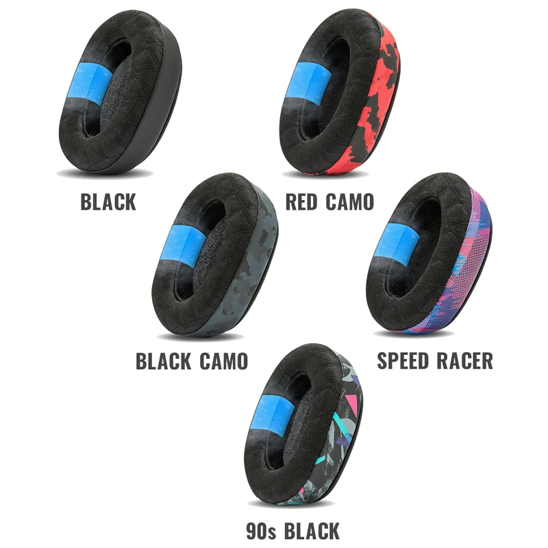 Wicked Cushions WC FreeZe G Pro X - Cooling Gel Earpads For Logitech G Pro X (90s Black, Black Camo, Black, Red Camo, Speed Racer)