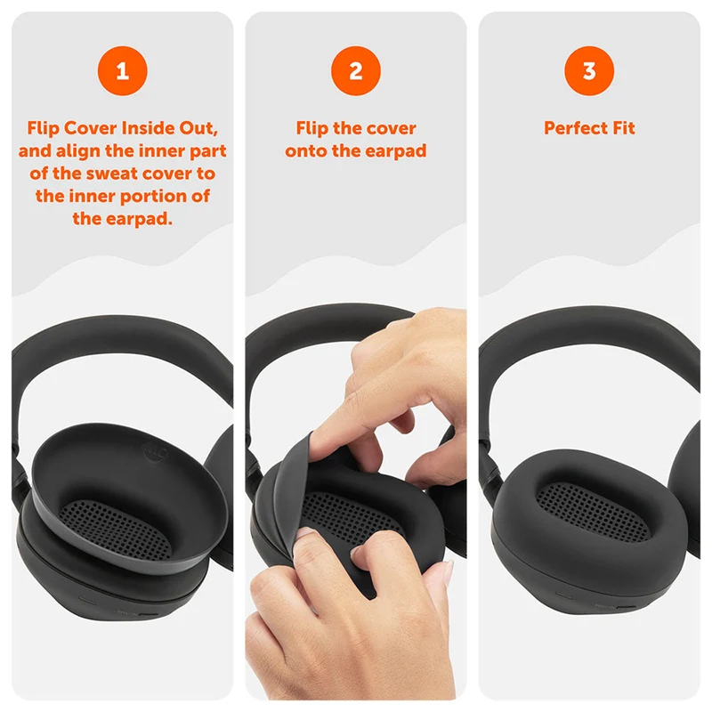 Wicked Cushions Sony WH-1000XM6 Earpad Sweat Covers - WC SweatZ XM6 (90s Black, Black Camo, Black, Midnight Blue, Platinum Silver)