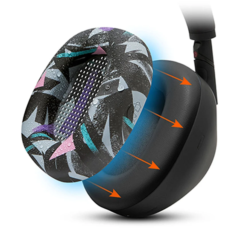 Wicked Cushions Sony WH-1000XM6 Earpad Sweat Covers - WC SweatZ XM6 (90s Black, Black Camo, Black, Midnight Blue, Platinum Silver)