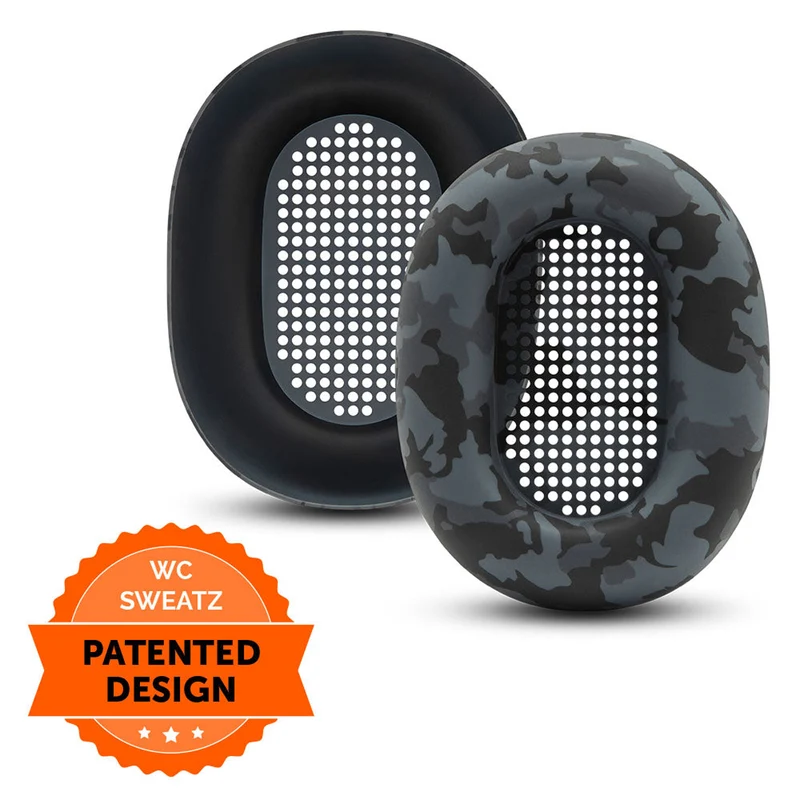 Wicked Cushions Sony WH-1000XM6 Earpad Sweat Covers - WC SweatZ XM6 (90s Black, Black Camo, Black, Midnight Blue, Platinum Silver)