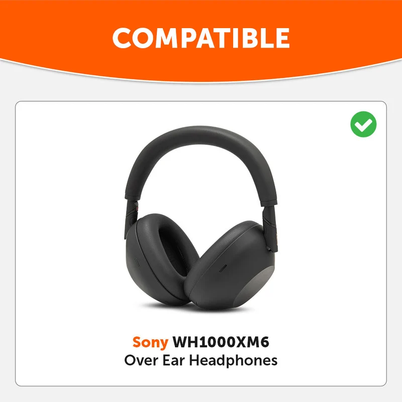 Wicked Cushions WC PadZ XM6 - Replacement Ear Pads For Sony WH-1000XM6 (90s Black, Black Camo, Black, Midnight Blue, Platinum Silver)