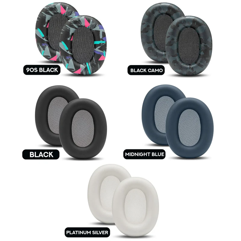 Wicked Cushions WC PadZ XM6 - Replacement Ear Pads For Sony WH-1000XM6 (90s Black, Black Camo, Black, Midnight Blue, Platinum Silver)