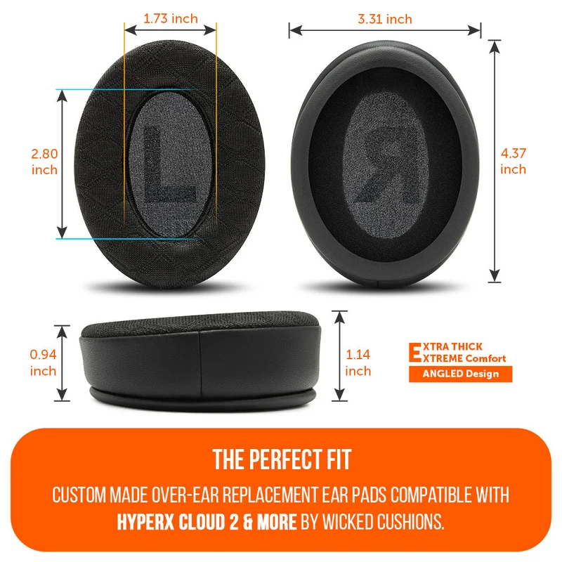Wicked Cushions WC FreeZe HyperX Cloud - Cooling Gel Earpads For HyperX Cloud Series (90s Black, Black Camo, Black, Red Camo, Speed Racer)