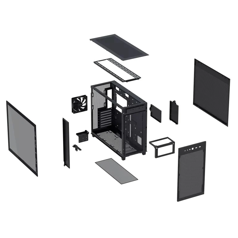 Asus Prime AP303 Tempered Glass Panel ATX PC Case (Black, White)